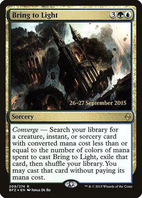 Bring to Light card from Prerelease Cards
