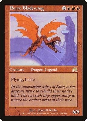 Rorix Bladewing card from Onslaught