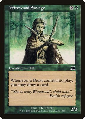 Wirewood Savage card from Onslaught