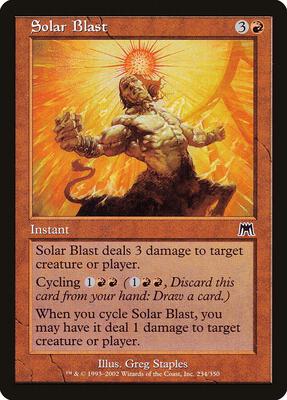 Solar Blast card from Onslaught