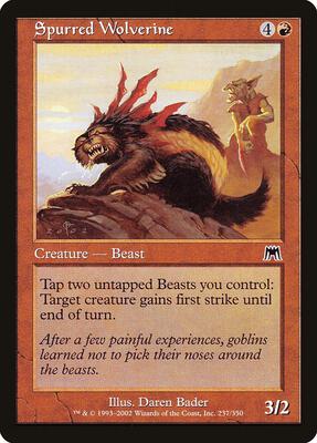 Spurred Wolverine card from Onslaught