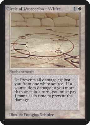 Circle of Protection: White card from Alpha Edition