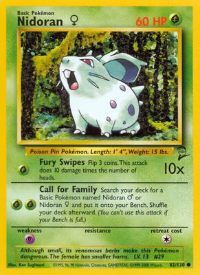 Nidoran F card from Base Set 2