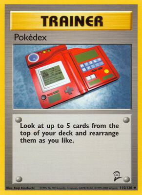 Pokedex card from Base Set 2