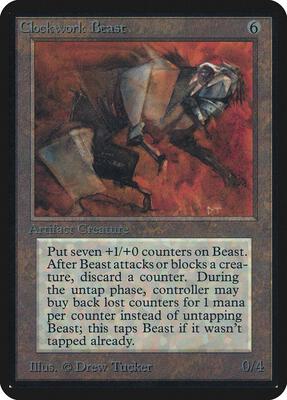Clockwork Beast card from Alpha Edition