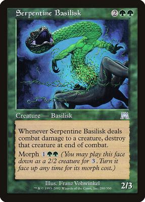 Serpentine Basilisk card from Onslaught