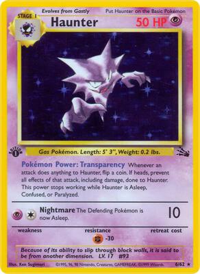 Haunter (6) card from Fossil