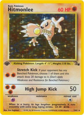 Hitmonlee (7) card from Fossil