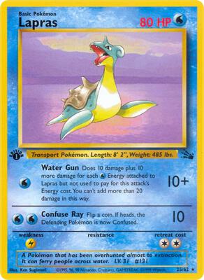 Lapras (25) card from Fossil