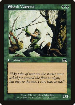 Elvish Warrior card from Onslaught