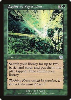Explosive Vegetation card from Onslaught