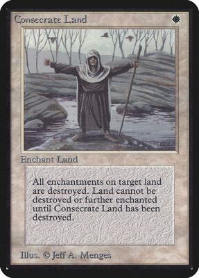 Consecrate Land card from Alpha Edition