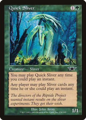 Quick Sliver card from Legions
