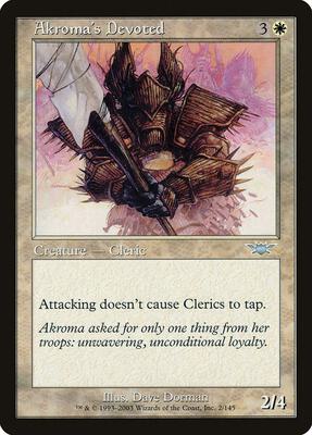 Akroma's Devoted card from Legions