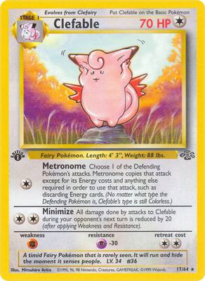 Clefable (17) card from Jungle