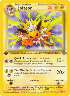Jolteon (20) card from Jungle