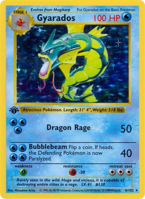 Gyarados card from Base Set (Shadowless)
