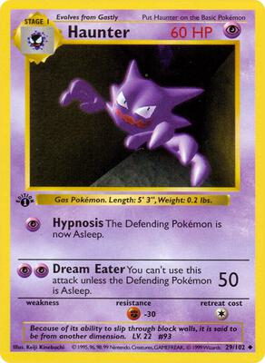 Haunter card from Base Set (Shadowless)