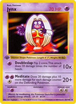 Jynx card from Base Set (Shadowless)