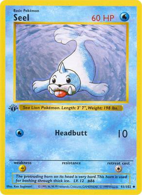 Seel card from Base Set (Shadowless)