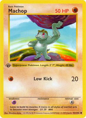 Machop card from Base Set (Shadowless)
