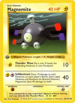 Magnemite card from Base Set (Shadowless)