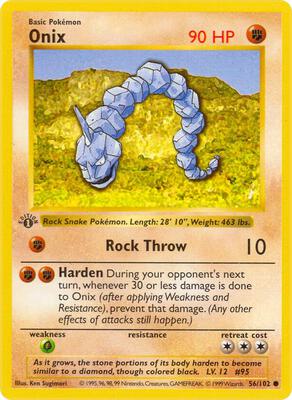Onix card from Base Set (Shadowless)