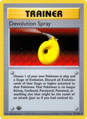 Devolution Spray card from Base Set (Shadowless)