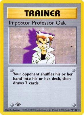 Impostor Professor Oak card from Base Set (Shadowless)