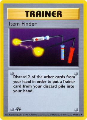 Item Finder card from Base Set (Shadowless)