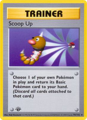 Scoop Up card from Base Set (Shadowless)