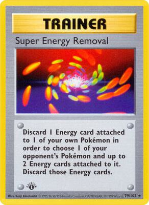Super Energy Removal card from Base Set (Shadowless)