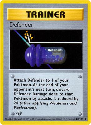 Defender card from Base Set (Shadowless)