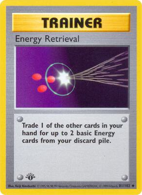 Energy Retrieval card from Base Set (Shadowless)