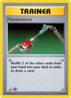 Maintenance card from Base Set (Shadowless)