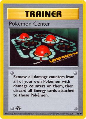 Pokemon Center card from Base Set (Shadowless)