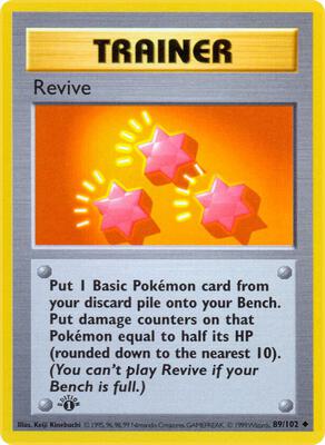 Revive card from Base Set (Shadowless)