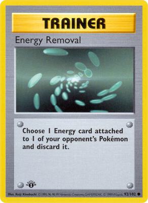 Energy Removal card from Base Set (Shadowless)