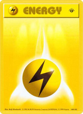 Lightning Energy card from Base Set (Shadowless)