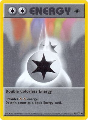 Double Colorless Energy card from Base Set (Shadowless)