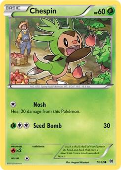 Chespin (7) card from XY - BREAKthrough