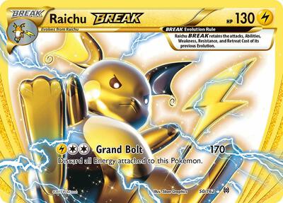 Raichu BREAK card from XY - BREAKthrough