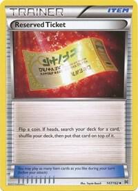 Reserved Ticket card from XY - BREAKthrough