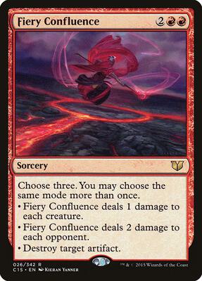 Fiery Confluence card from Commander 2015