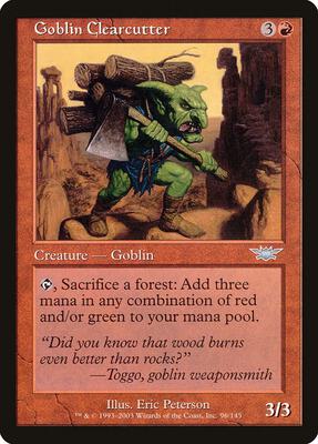 Goblin Clearcutter card from Legions