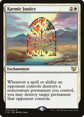Karmic Justice card from Commander 2015