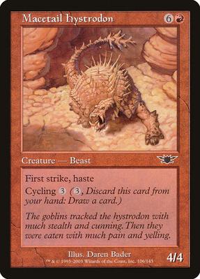 Macetail Hystrodon card from Legions