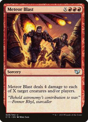 Meteor Blast card from Commander 2015