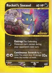 Rocket's Sneasel - 5 [Winner] card from Best of Promos