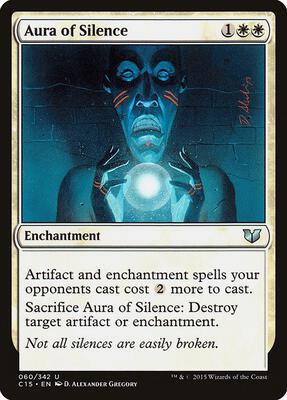 Aura of Silence card from Commander 2015